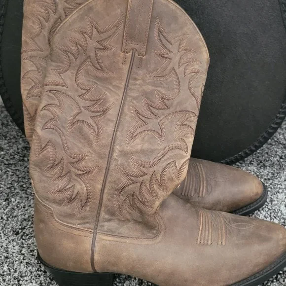 Ariat Men\'s Cowboy Boots Size 8.5 E BA_ariat_m_square_toe_sidebet_  main image 4
